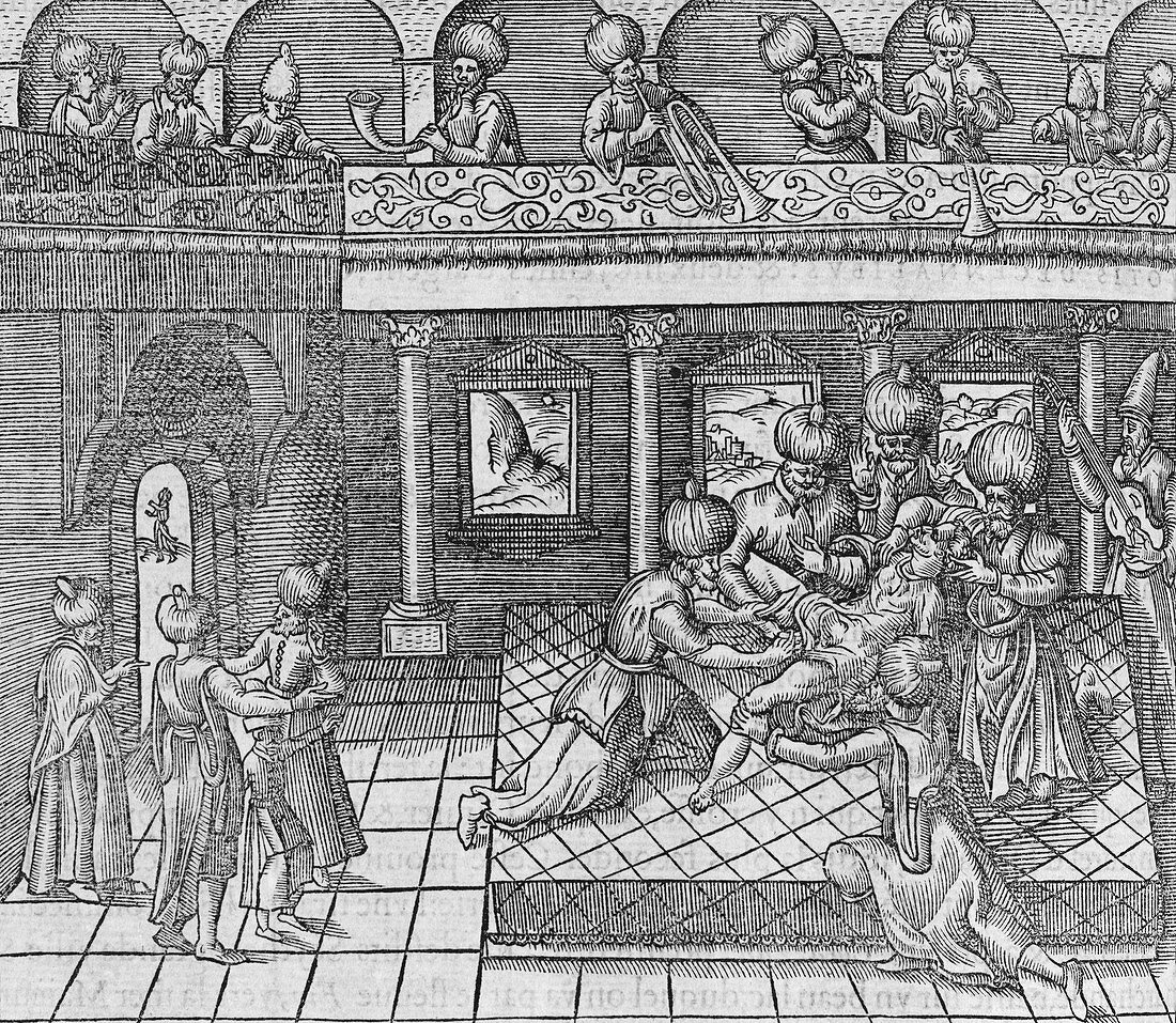 Muslim circumcision rite,16th century