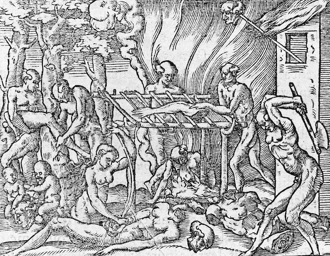 South American cannibals,16th century