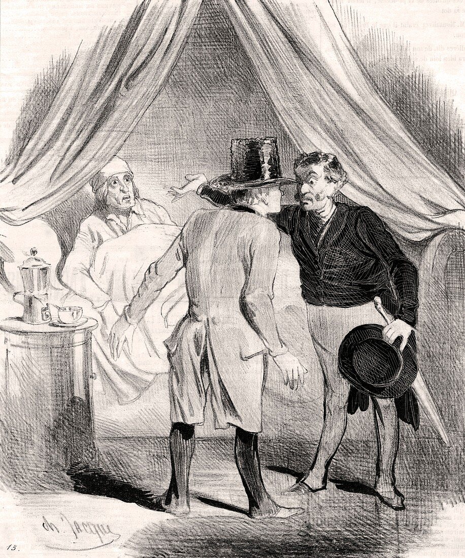 Doctors arguing,historical artwork