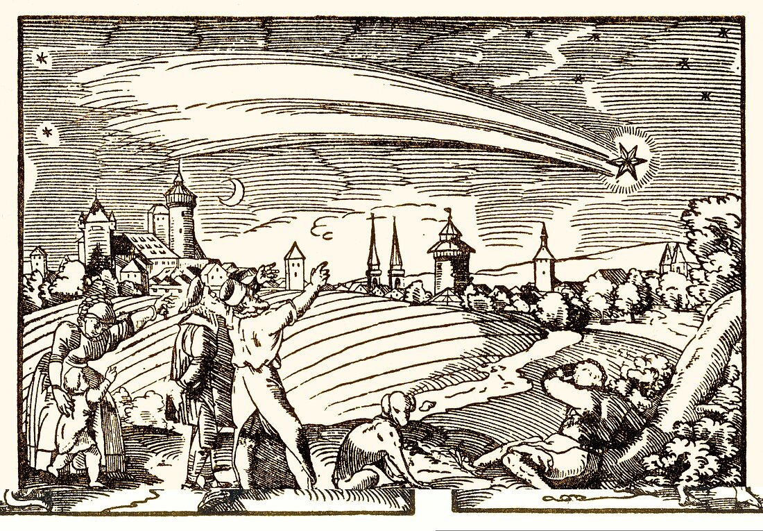 Great comet of 1577,historical artwork