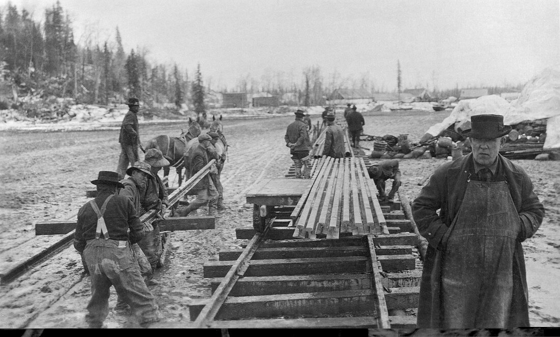 Alaska Railroad construction,1910s