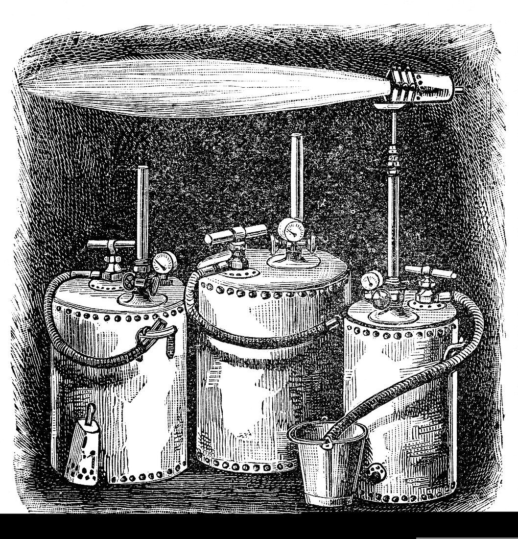 Wells pneumatic oil lamps,1889