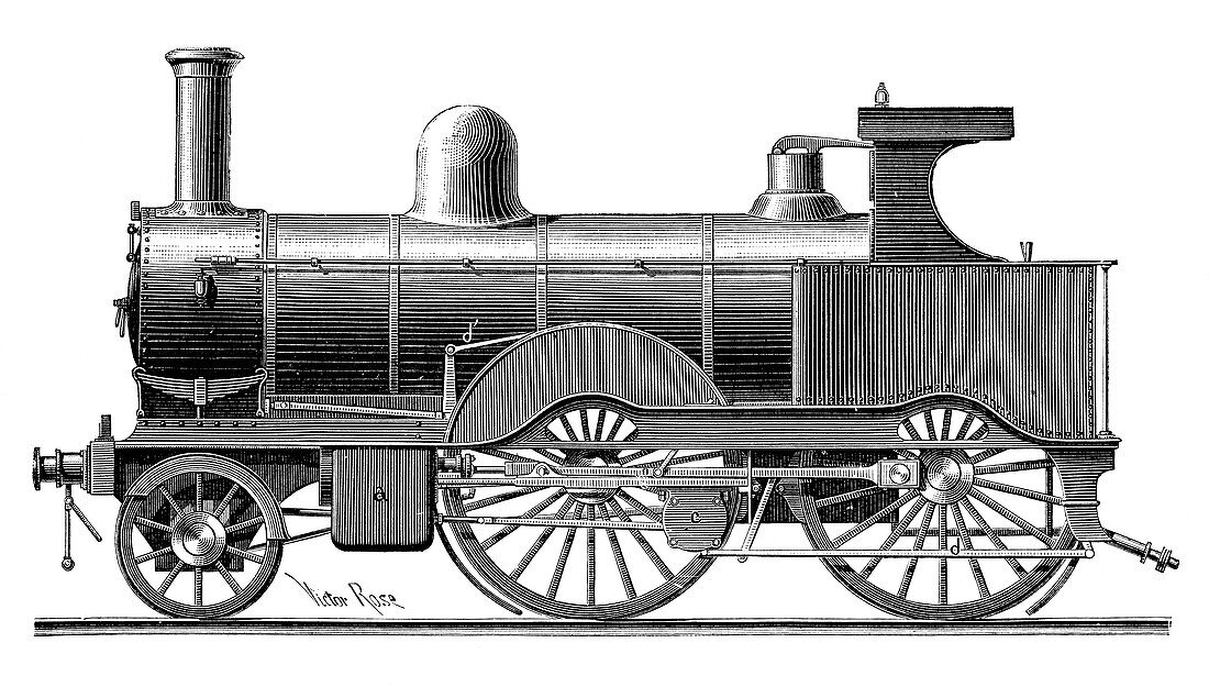 Webb compound steam locomotive,1889