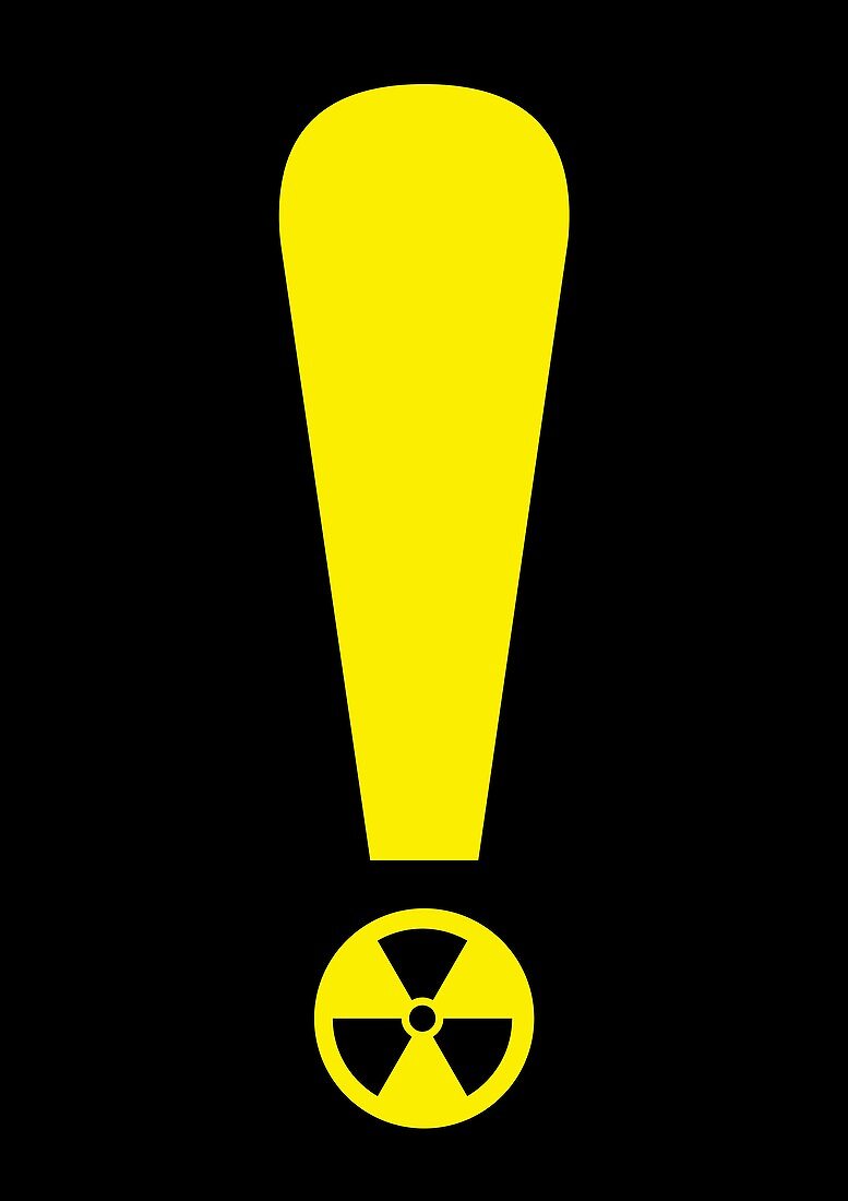 Radiation warning,conceptual artwork
