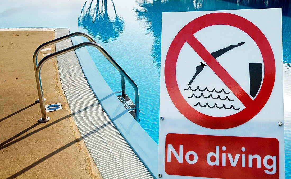 No diving sign
