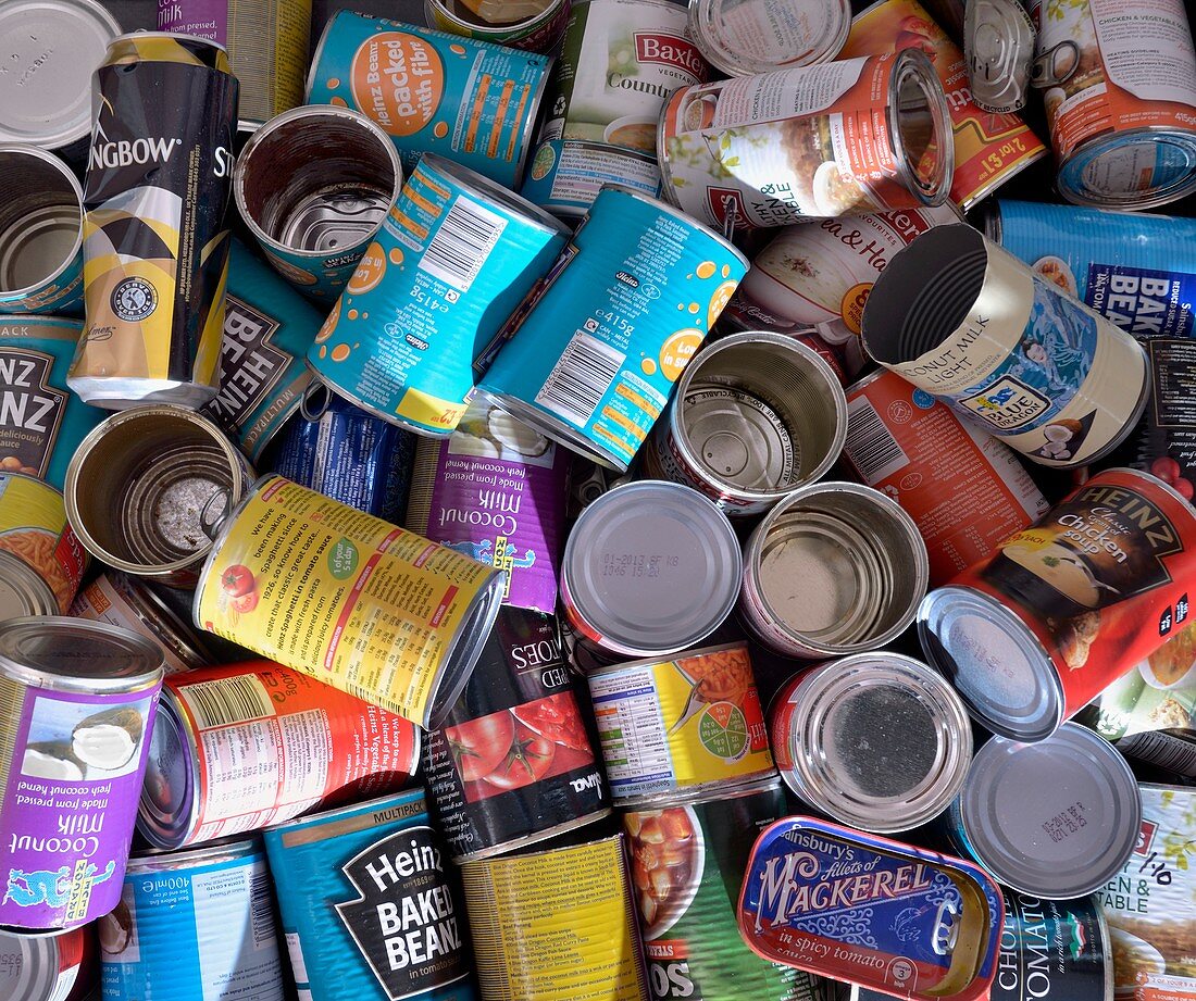Tins for recycling