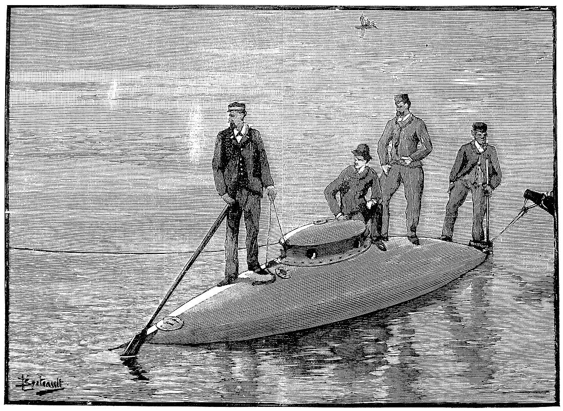 Goubet submarine,1880s