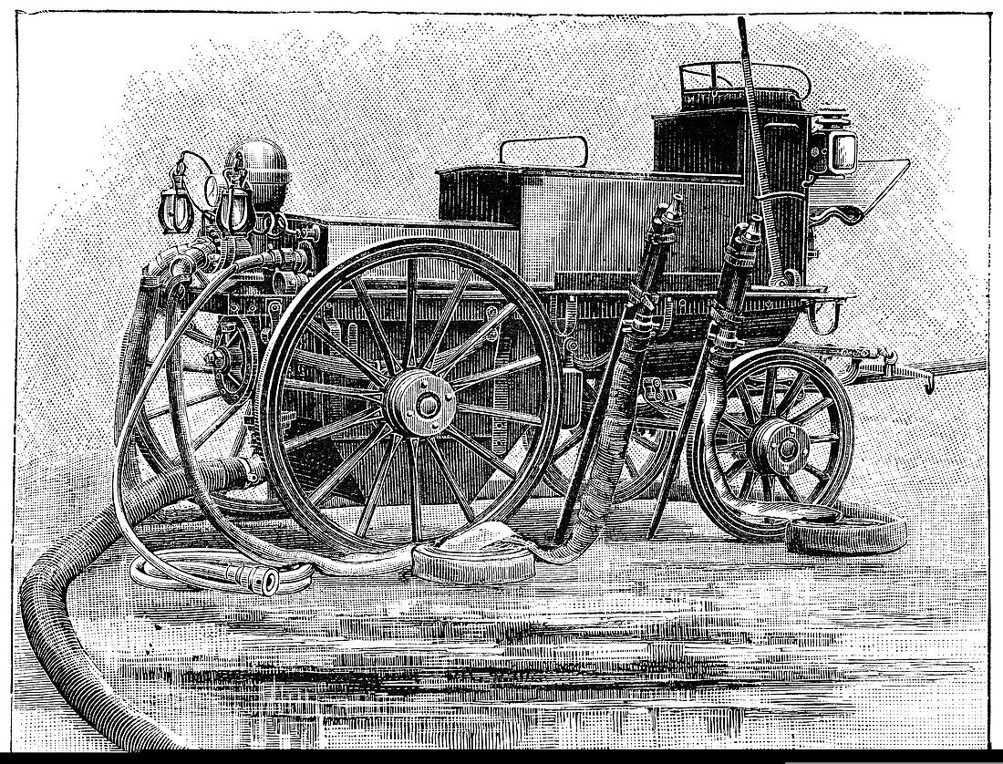 Electric fire-fighting vehicle,1893