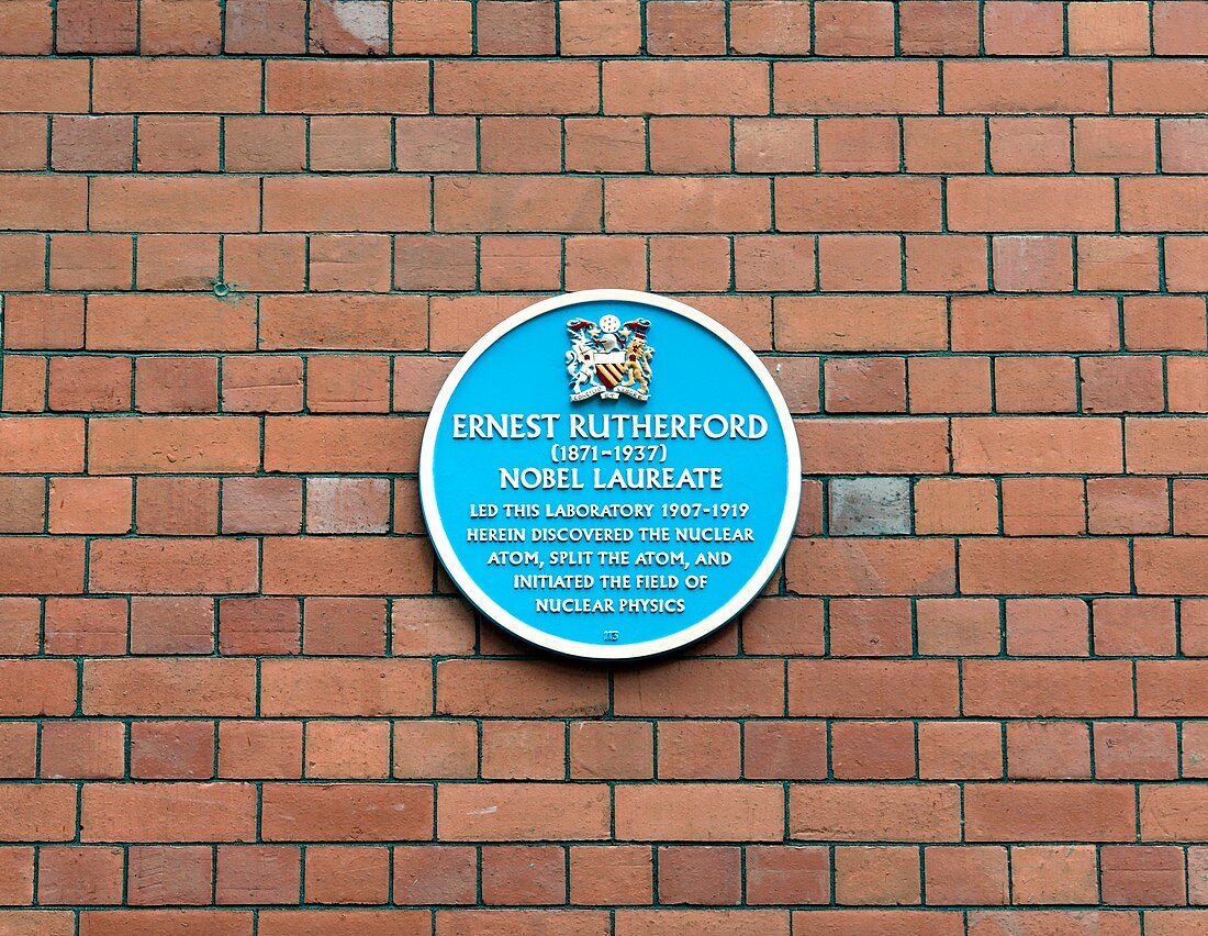 Ernest Rutherford plaque,Manchester