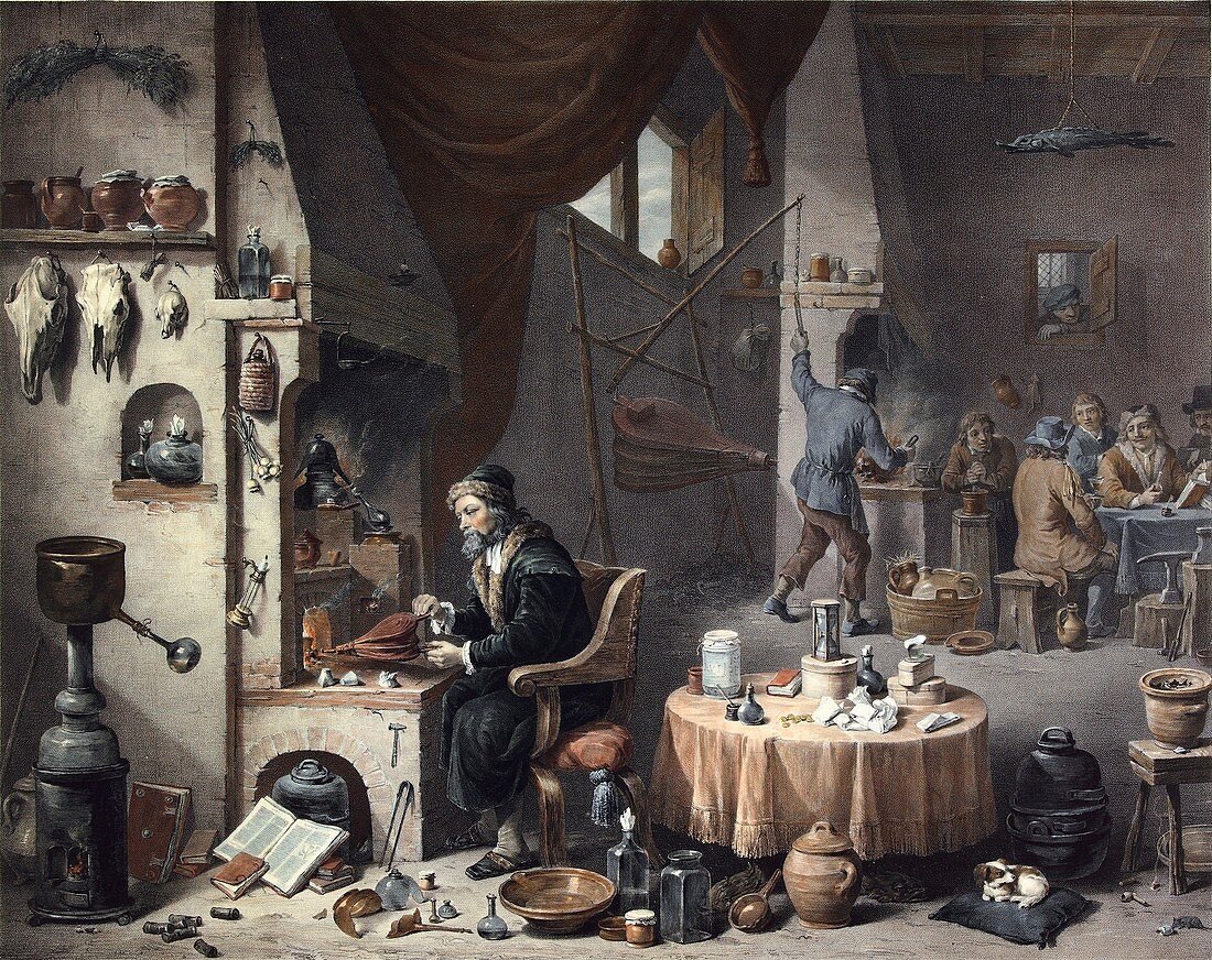 18th Century chemist,historical artwork