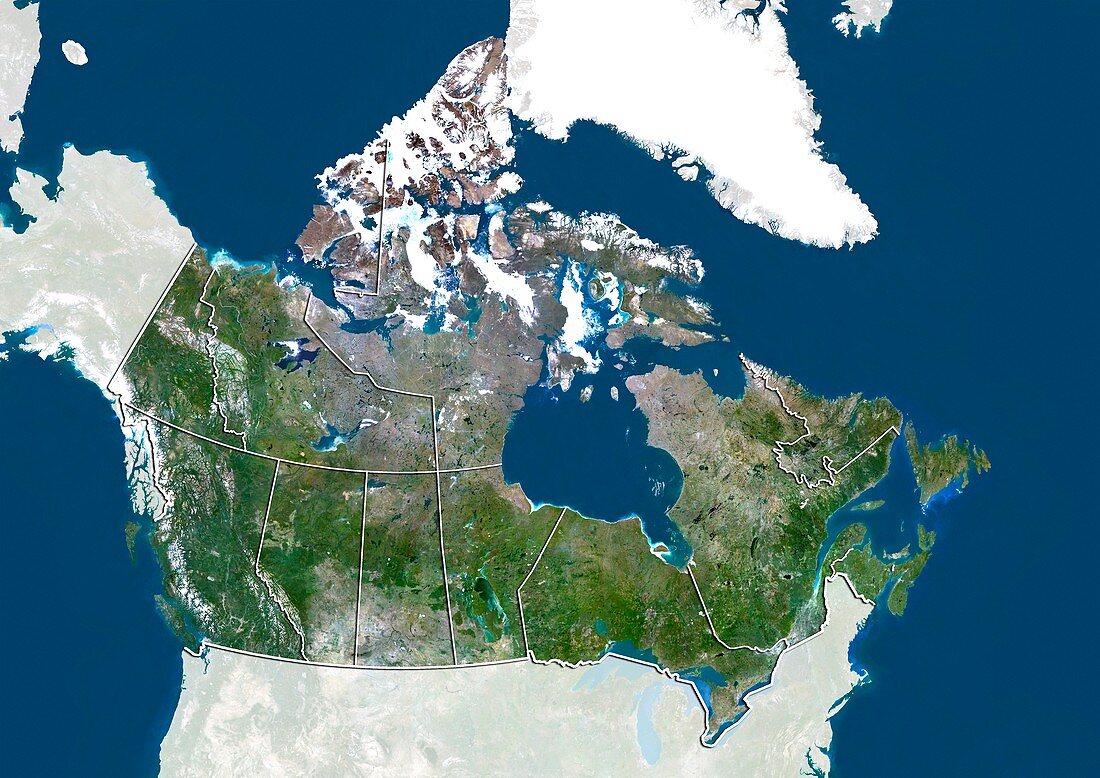 Canada,satellite image