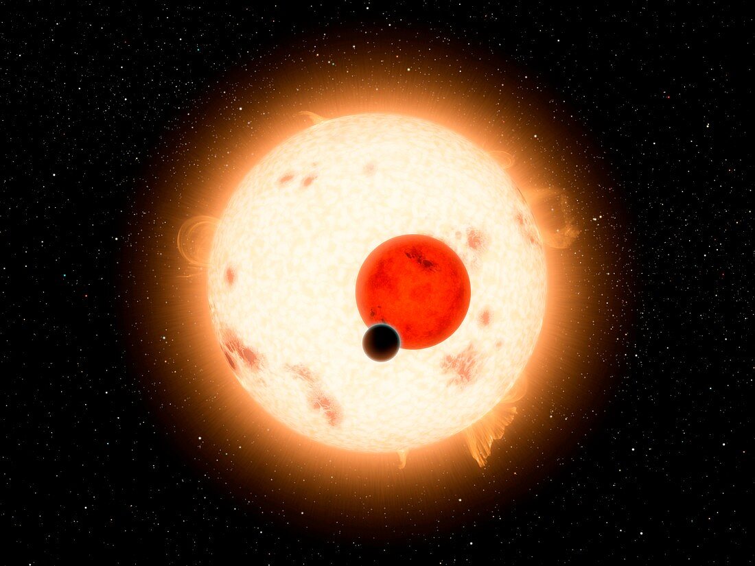 Kepler-16 binary star system,artwork