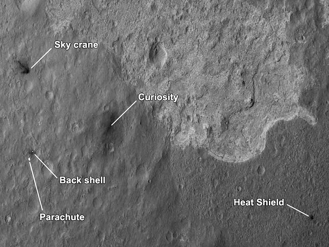 Curiosity rover landing site