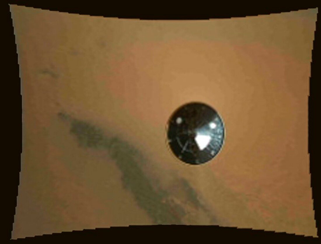 Curiosity rover's descent