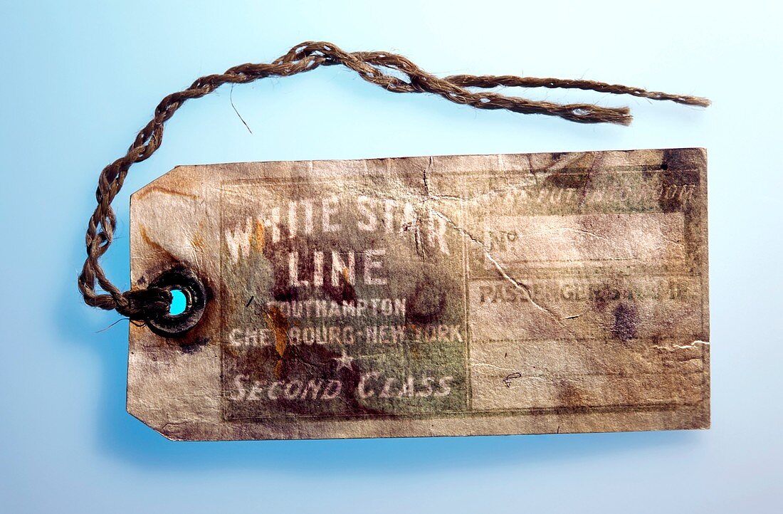 Luggage receipt from the Titanic
