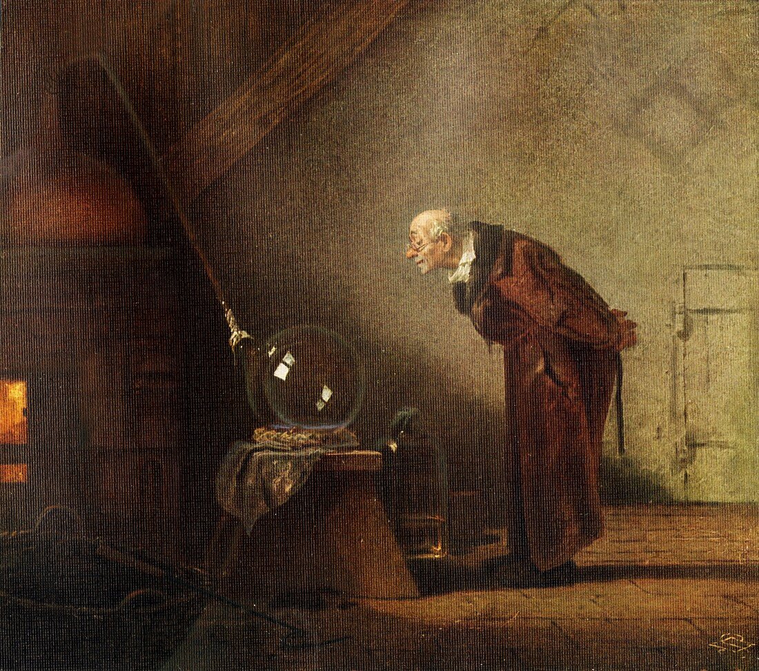 Alchemy experiment,19th century