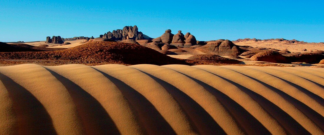 Desert dunes and rocks,Algerian Sahara