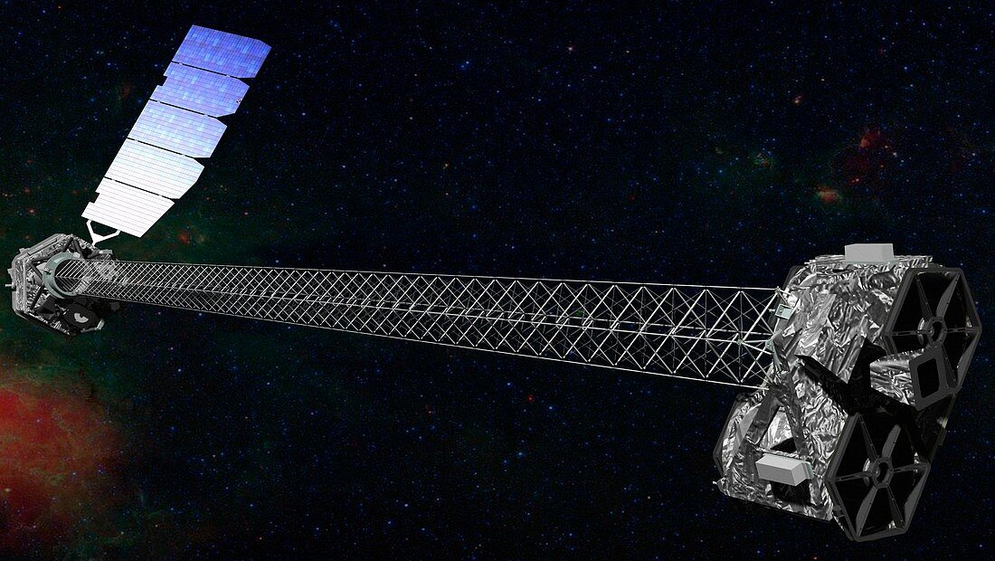 NuSTAR space telescope in orbit,artwork