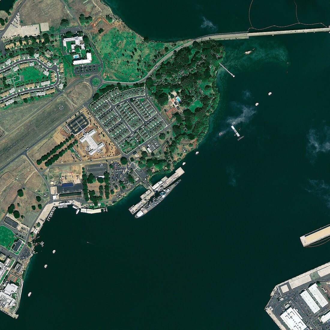 Pearl Harbor,USA,satellite image