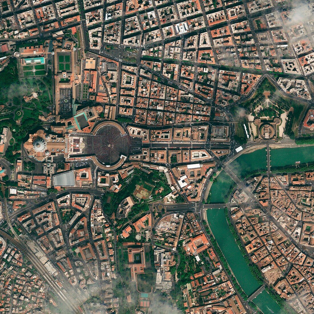 Vatican City,Italy,satellite image