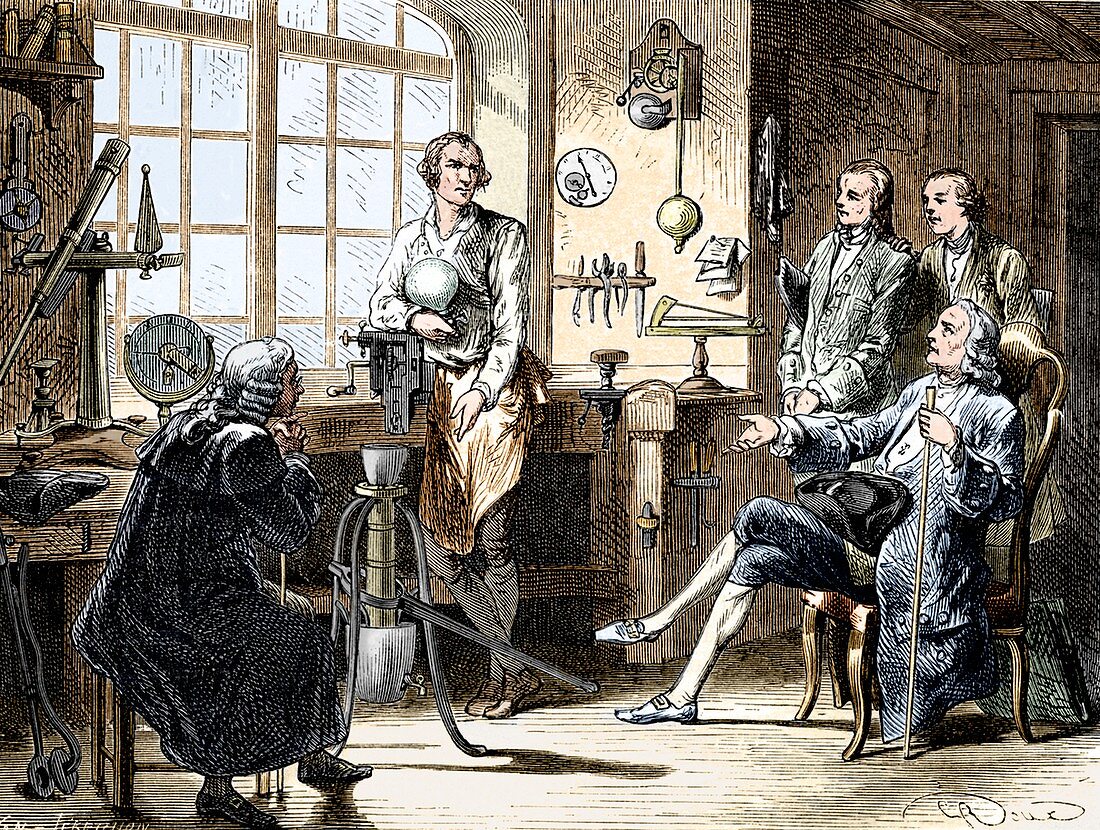 James Watt in his Glasgow workshop