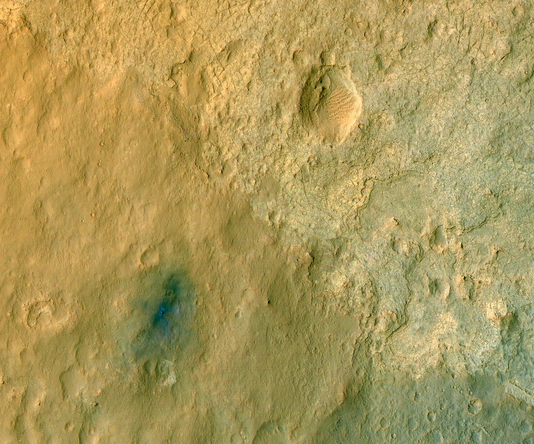 Curiosity rover on Mars,satellite image