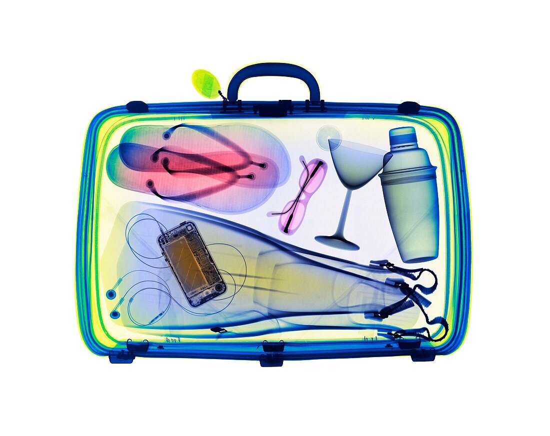 Holiday suitcase,X-ray