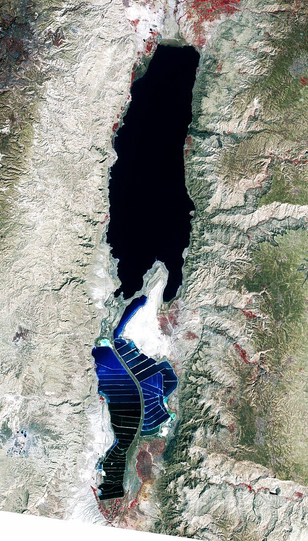 Dead Sea,2011 satellite image