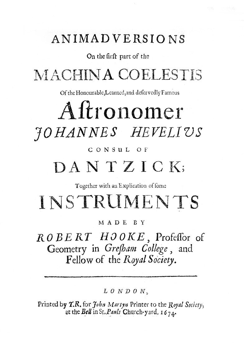 Hooke on Hevelius,1674