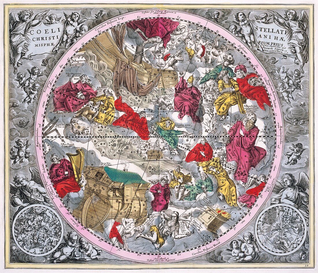 Christianized constellations,1708