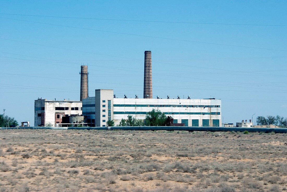 Derelict factory building in Kazakhstan