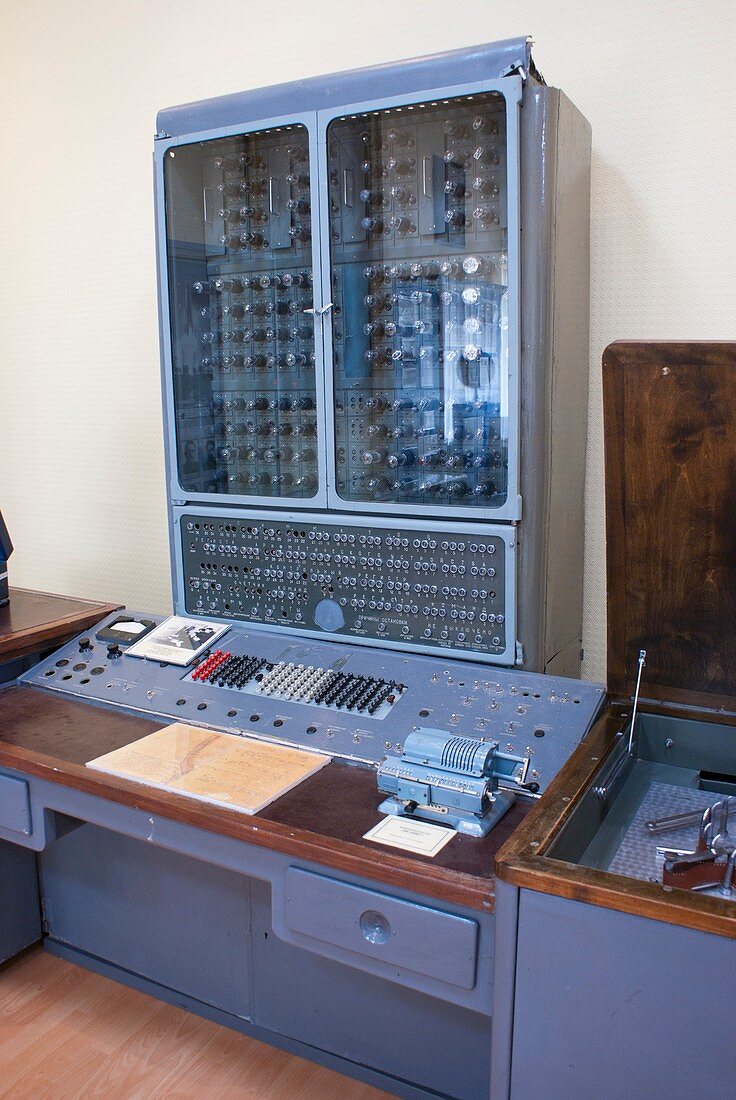 Early Russian computer in Baikonur museum