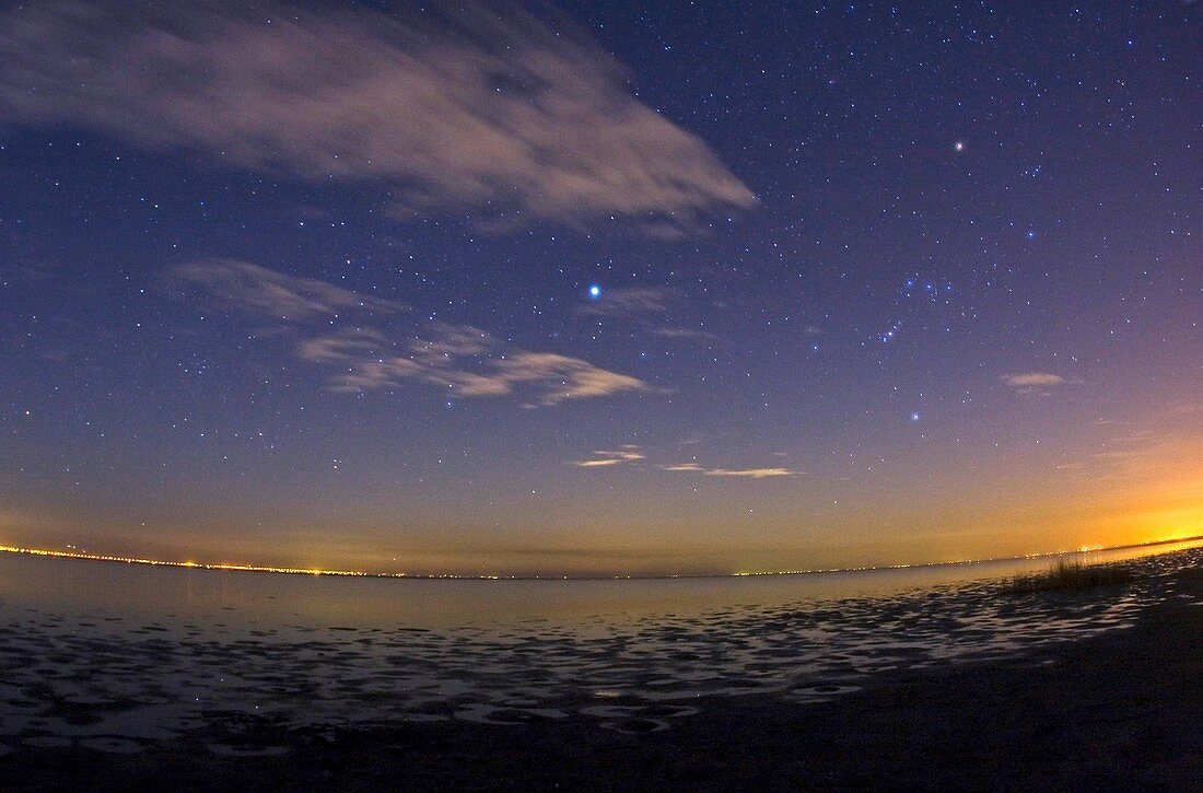 Night sky of the Caspian Sea,Iran