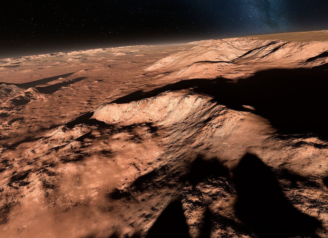 Valles Marineris landscape,Mars,artwork