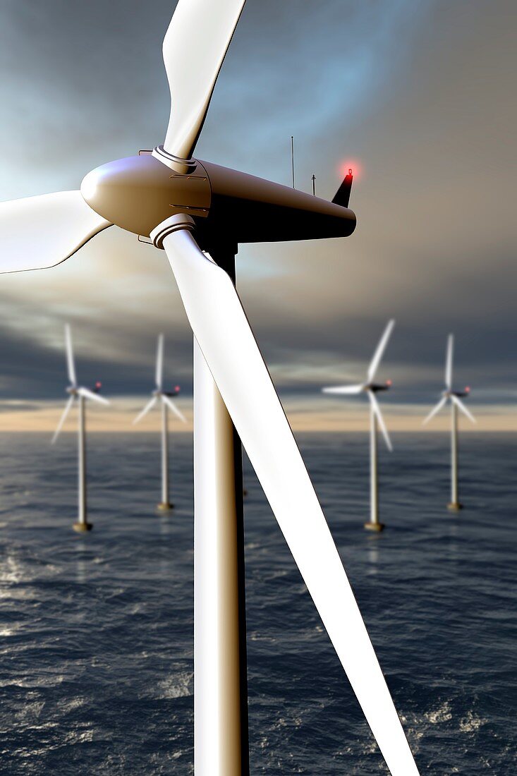 Offshore wind turbines,artwork