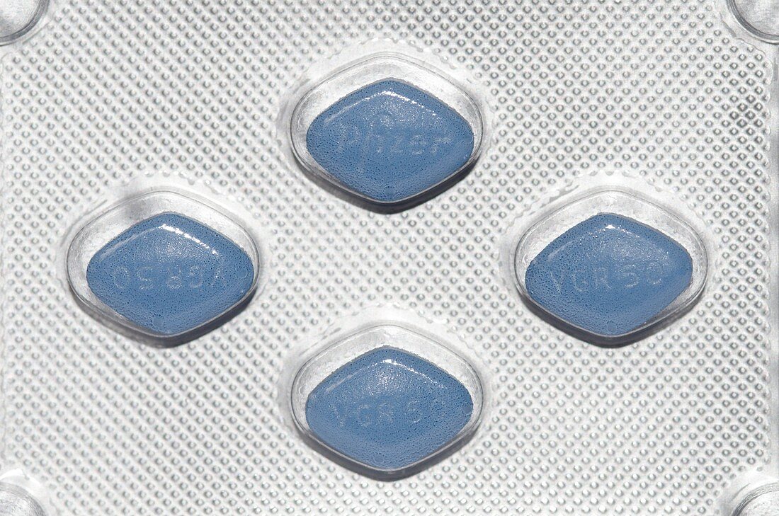 Bubble pack of Viagra tablets
