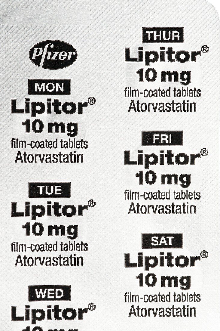 Bubble pack of Lipitor tablets