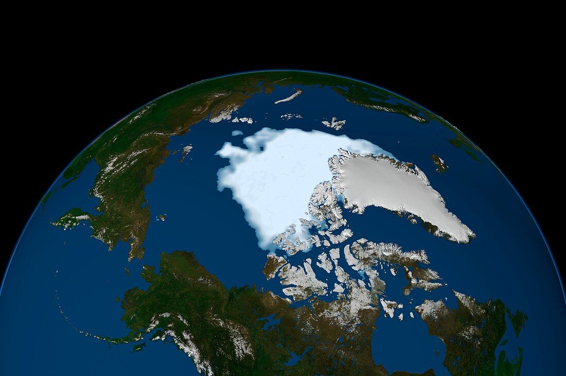 Arctic ice minimum extent,2012