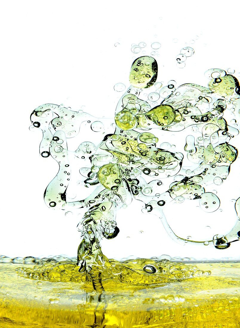 Oil in water,high-speed image