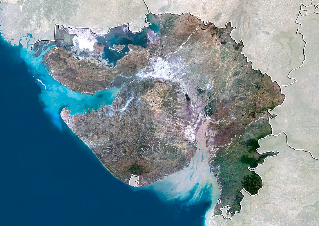 Gujarat,India,satellite image