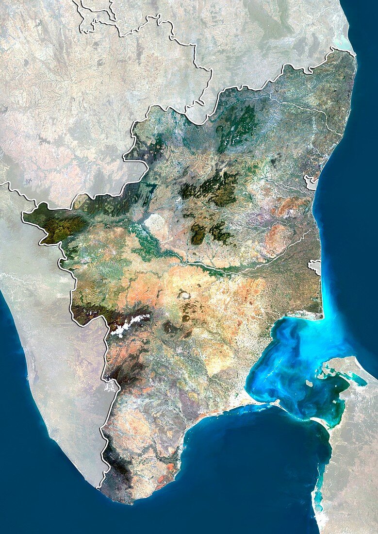 Tamil Nadu,India,satellite image