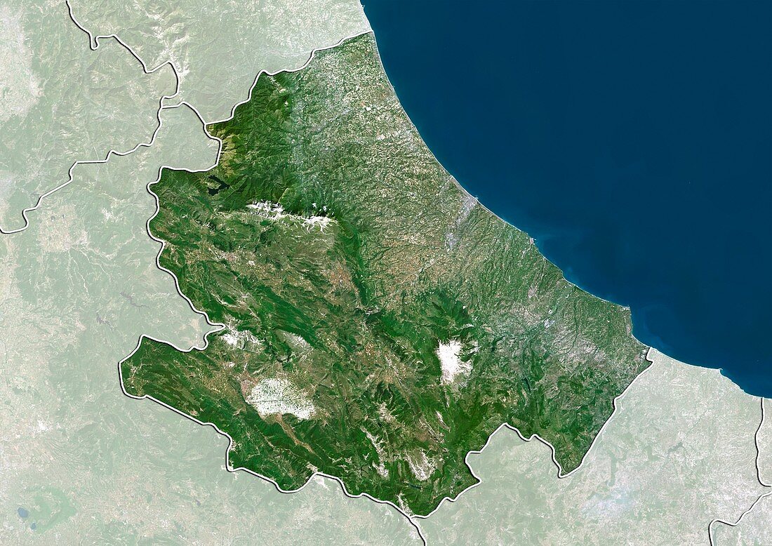 Abruzzo,Italy,satellite image