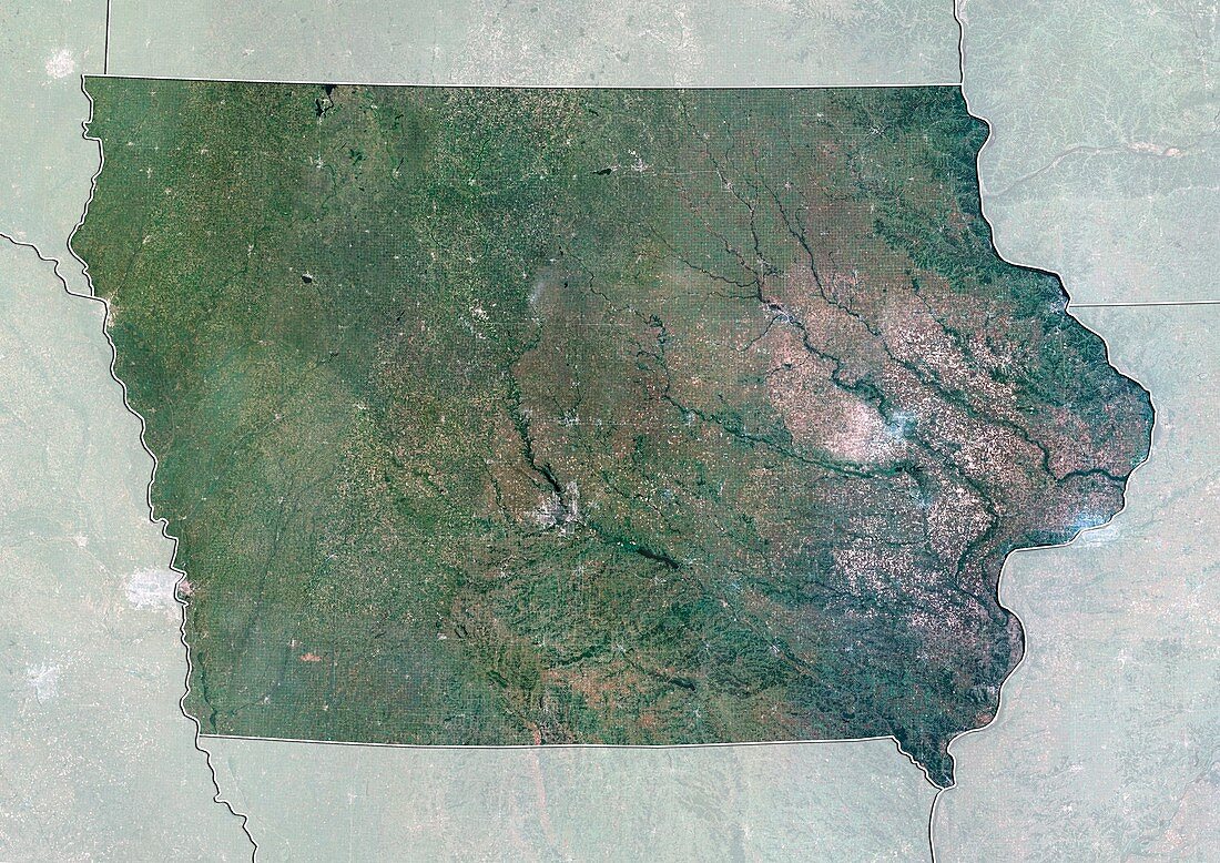 Iowa,USA,satellite image