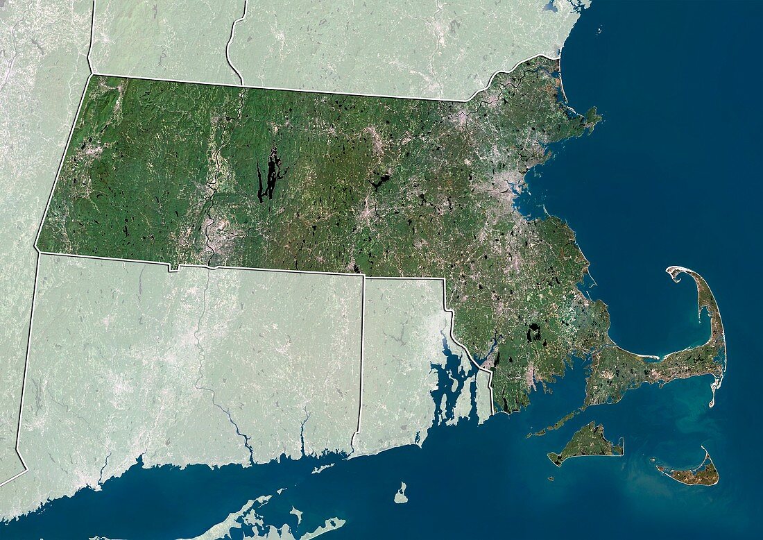 Massachusetts,USA,satellite image