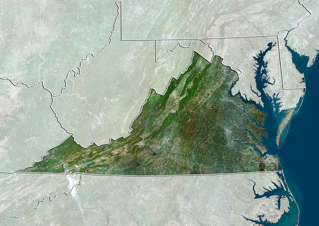 Virginia,USA,satellite image
