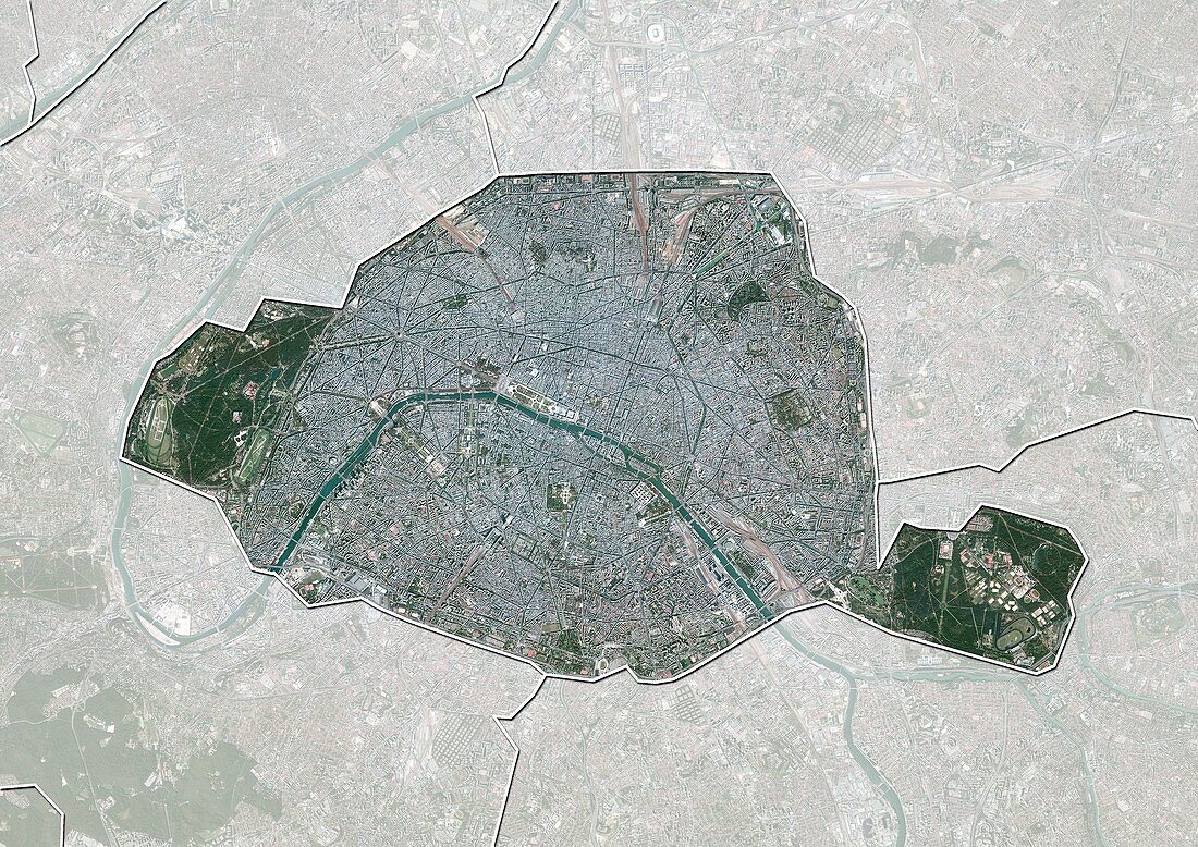 Paris,France,satellite image