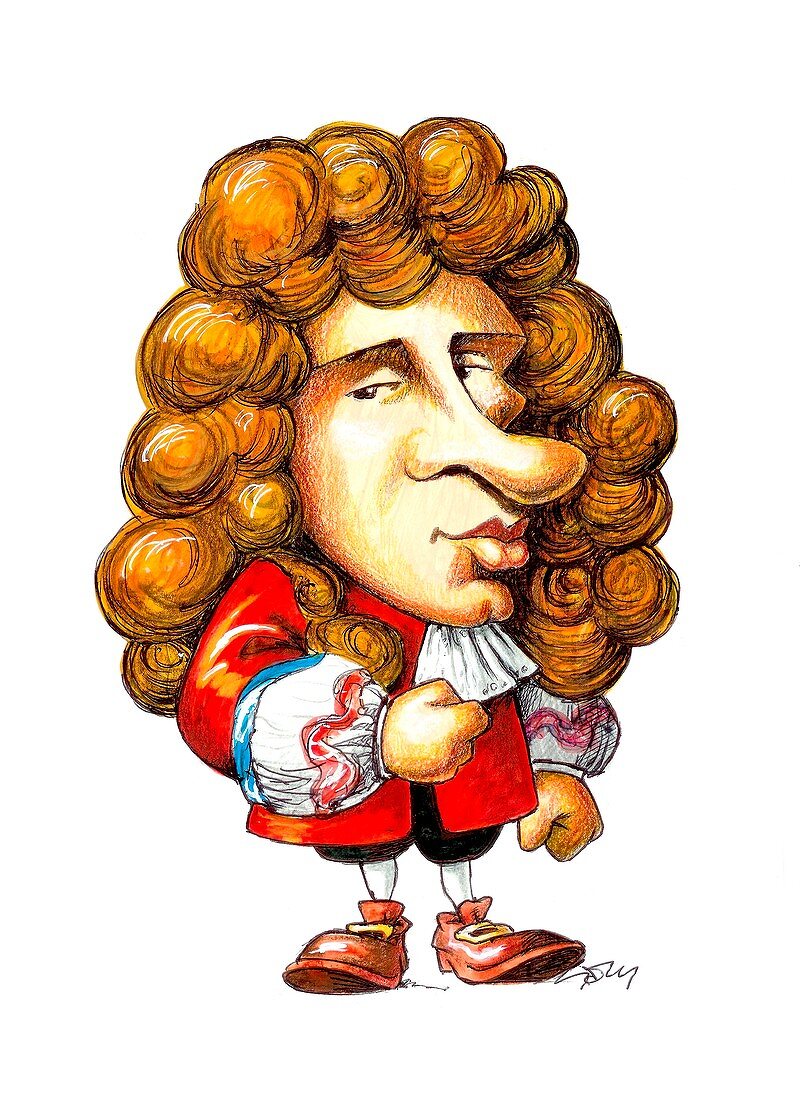 Christiaan Huygens ,caricature
