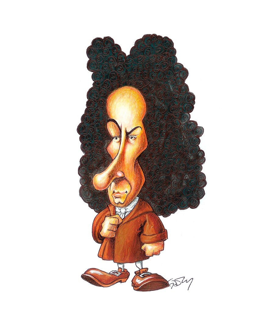 Gottfried Leibniz,caricature