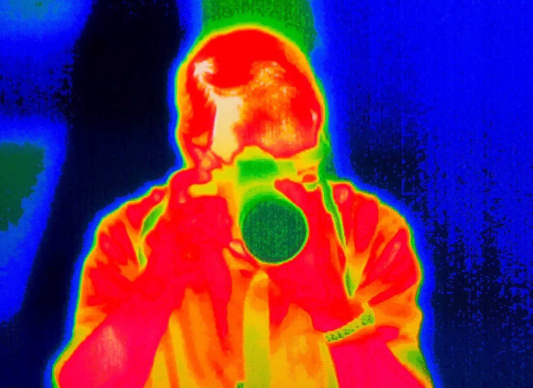 Infrared image of photographer