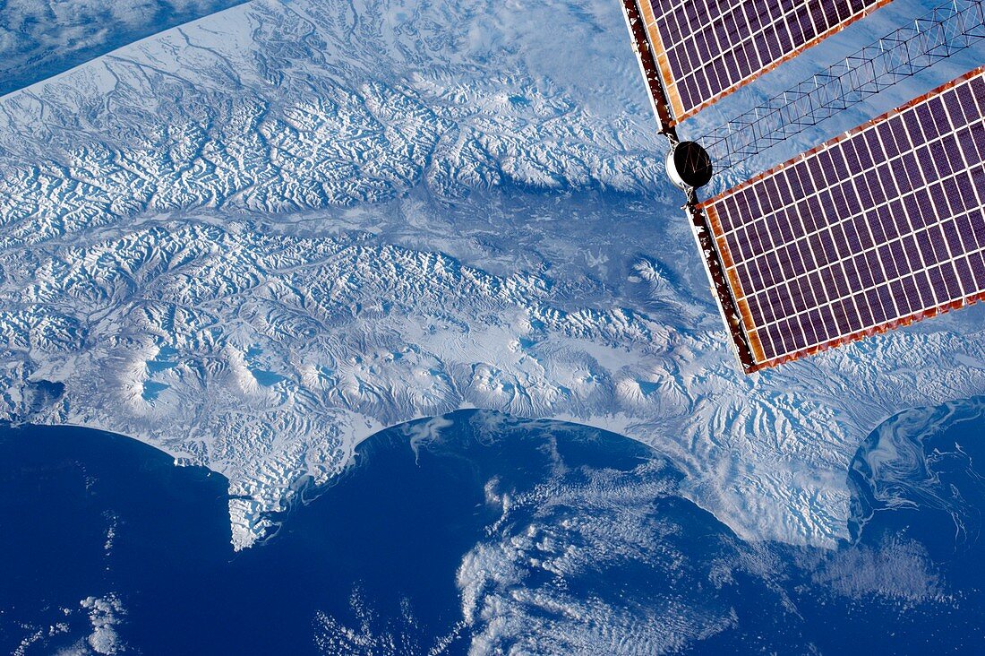 Volcanoes,Kamchatka Peninsula,ISS image